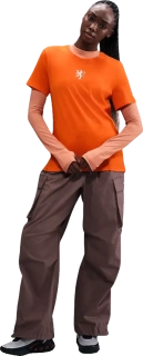 Dámské tričko s krátkým rukávem Nike Nizozemí 25/26 Crest Tee oranžové