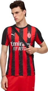 Pánský domácí fotbalový dres Puma AC Milan 25/26 černo-červený