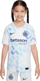 Dětský venkovní fotbalový dres Nike Inter Milan 25/26 bílý