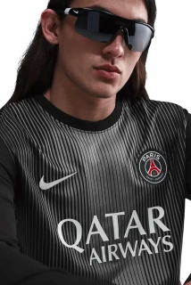 Pánský brankářský dres Nike PSG 25/26 černý s dlouhým rukávem
