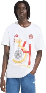 Pánské tričko Adidas FC Bayern 2025 Championship Winner bílé