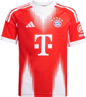Dětský domácí fotbalový dres Adidas FC Bayern 25/26 červený