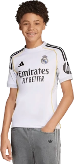 Dětský domácí fotbalový dres Adidas Real Madrid 25/26 bílý