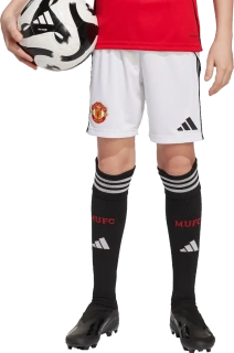 Dětské domácí fotbalové šortky Adidas Manchester United 25/26 bílé
