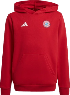 Dětská mikina s kapucí Adidas FC Bayern 25/26 červená