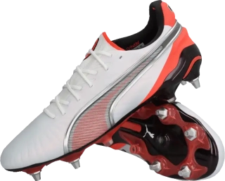 Pánské kopačky kolíky Puma King Ultimate MxSG bílé2