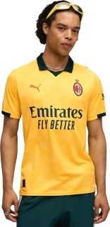 Pánský třetí fotbalový dres Puma AC Milan 25/26 žlutý