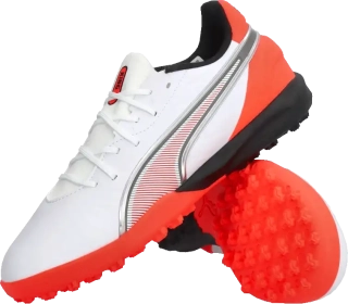 Dětské kopačky turfy Puma King Match TT bílé2