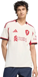 Pánský venkovní fotbalový dres Adidas Liverpool FC 25/26 béžový