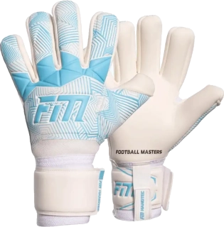 Pánské brankářské rukavice Football Masters Varis X bílo-modré