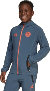 Dětská bunda Adidas FC Bayern 25/26 Competition Vis Tech Travel šedá