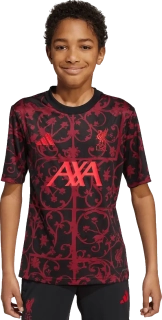 Dětský předzápasový dres Adidas Liverpool FC 25/26 černo-červený
