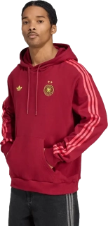 Pánská volná mikina s kapucí Adidas Německo 25/26 Track bordó