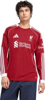 Pánský domácí dres dlouhý rukáv Adidas Liverpool FC 25/26 červený