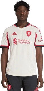 Pánský venkovní zápasový fotbalový dres Adidas Liverpool FC 25/26 béžový