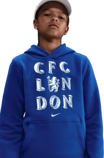 Dětská mikina s kapucí Nike Chelsea FC 25/26 Club modrá