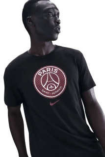 Pánské tričko s krátkým rukávem Nike PSG 25/26 Crest Tee černé