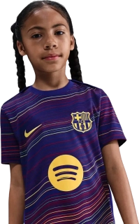 Dětský předzápasový dres Nike FC Barcelona 25/26 Academy Pro modrý