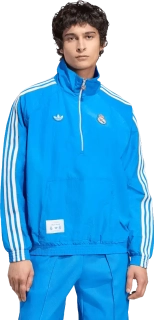Pánská bunda Adidas Real Madrid 25/26 Terrace Icons Half-Zip modrá