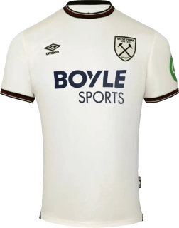 Pánský venkovní fotbalový dres Umbro West Ham United FC 25/26 bílý