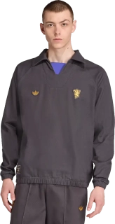 Pánská mikina Adidas Manchester United 25/26 Terrace Icons Track šedá