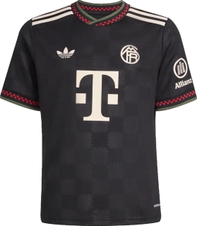 Dětský třetí fotbalový dres Adidas FC Bayern 25/26 černý