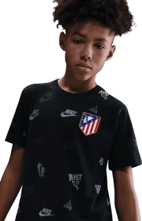 Dětské tričko Nike Atlético Madrid 25/26 Crest AOP černé