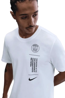 Pánské fotbalové tričko Nike PSG 25/26 Tee bílé