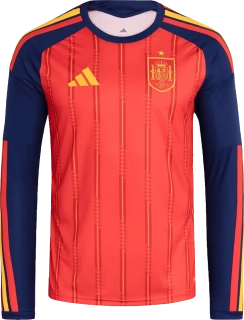 Pánský domácí dres s dlouhým rukávem Adidas Španělsko 2026 červený