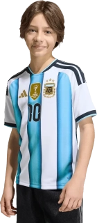Dětský domácí dres Adidas Argentina 2026 bílo-modrý Messi 10