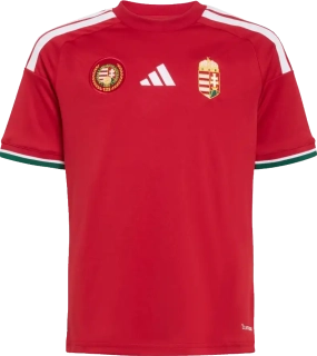 Dětský domácí fotbalový dres Adidas Maďarsko 2026 bordó