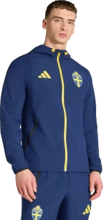 Pánská bunda větrovka Adidas Švédsko 2026 Tiro Travel Full-Zip modrá