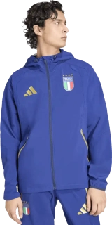 Pánská bunda větrovka Adidas Itálie 2026 Tiro Travel Full-Zip modrá