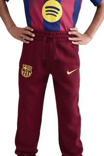 Dětské kalhoty pro větší děti Nike FC Barcelona 25/26 Club červené