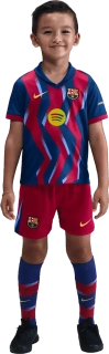Dětská čtvrtá souprava Nike Nike FC Barcelona 25/26 malé děti modro-červená