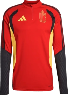 Pánská tréninková mikina Adidas Belgie 2026 s dlouhým rukávem červená