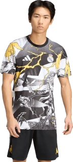 Pánský předzápasový dres Adidas Real Madrid x Marvel 25/26 bílo-černý