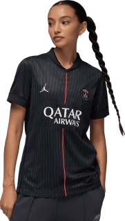 Dámský čtvrtý fotbalový dres Nike PSG 25/26 černý krátký rukáv