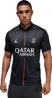 Pánský čtvrtý fotbalový dres Nike PSG 25/26 černý krátký rukáv