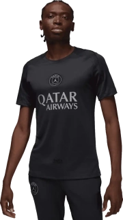 Pánské pleteninové tričko Nike PSG x Jordan 25/26 Strike černé