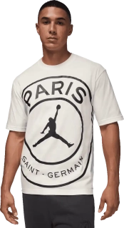 Pánské tričko s krátkým rukávem Nike PSG x Jordan 25/26 Logo Tee bílé