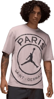 Pánské tričko s krátkým rukávem Nike PSG x Jordan 25/26 Logo Tee růžové