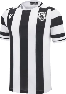 Pánský domácí fotbalový dres Macron PAOK FC 25/26 bílo-černý