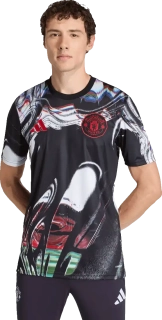 Pánský předzápasový dres Adidas Manchester United 25/26 černý