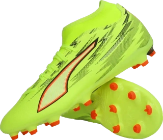 Pánské kopačky lisovky Puma Ultra 6 Play+ FG/AG limetka