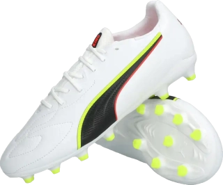 Dětské kopačky lisovky Puma King 20 Match FG/AG bílé