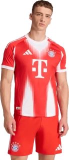 Pánský domácí zápasový fotbalový dres Adidas FC Bayern 25/26 červený