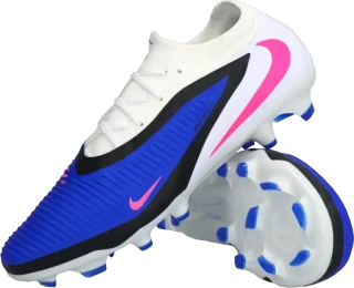 Pánské kopačky lisovky Nike Phantom 6 Low Pro FG bílo-modré