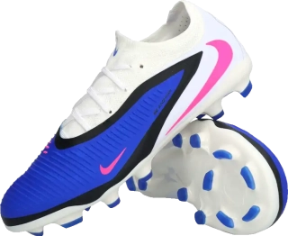Dětské kopačky lisovky Nike Phantom 6 Low Pro FG/MG bílo-modré