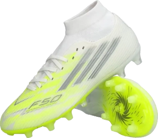 Dámské kopačky lisovky Adidas F50 League Mid FG/MG bílo-žluté